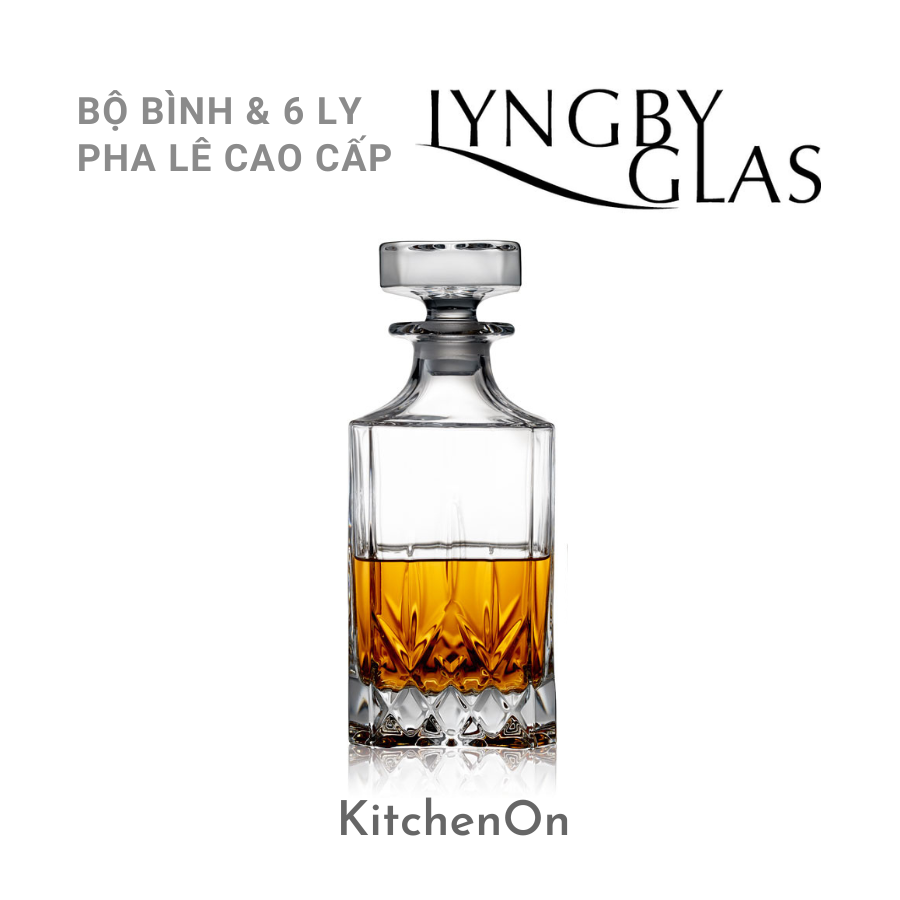 Bộ bình và 2 ly uống whisky