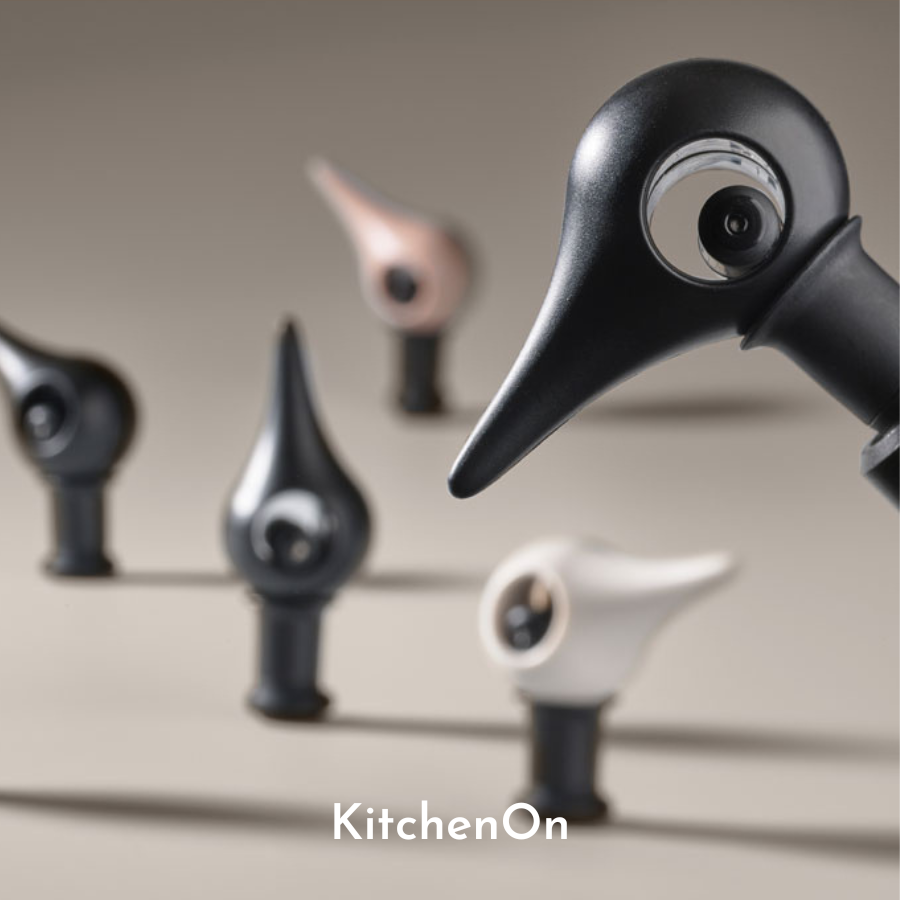 Nắp đậy chai rượu vang Bird, màu xám