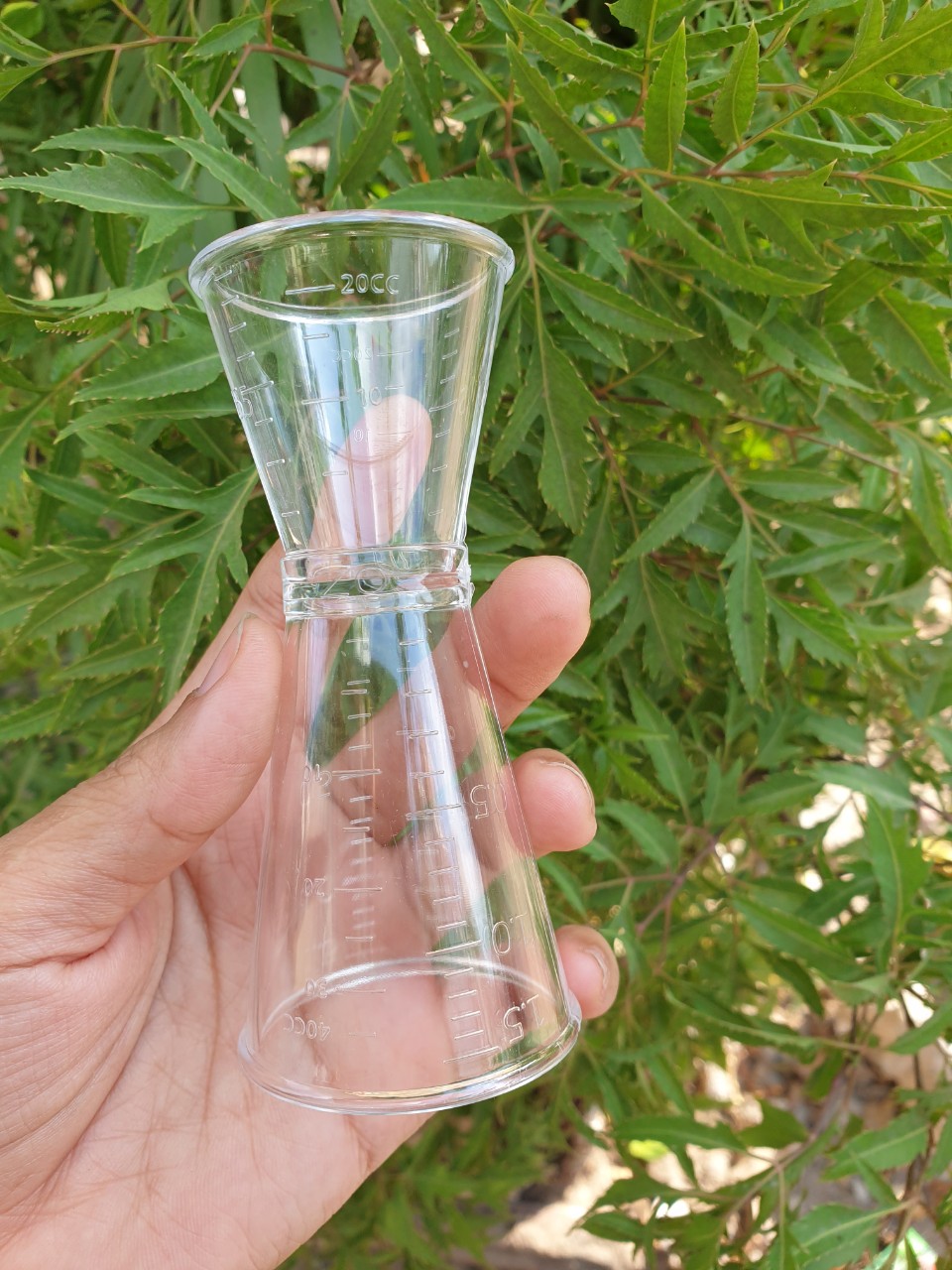 Ly đong định lượng jigger nhựa 2 đầu có chia vạch loại 20ml / 40ml hay 20cc / 40cc , cốc đo lường pha chế nhà bếp