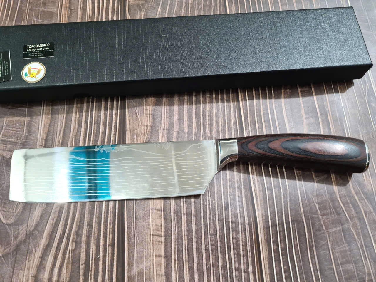 DAO - DAO BẾP NHẬT BẢN USUBA THÉP DAMASCUS MÃ A6 DT125 nt topcoomshop vn