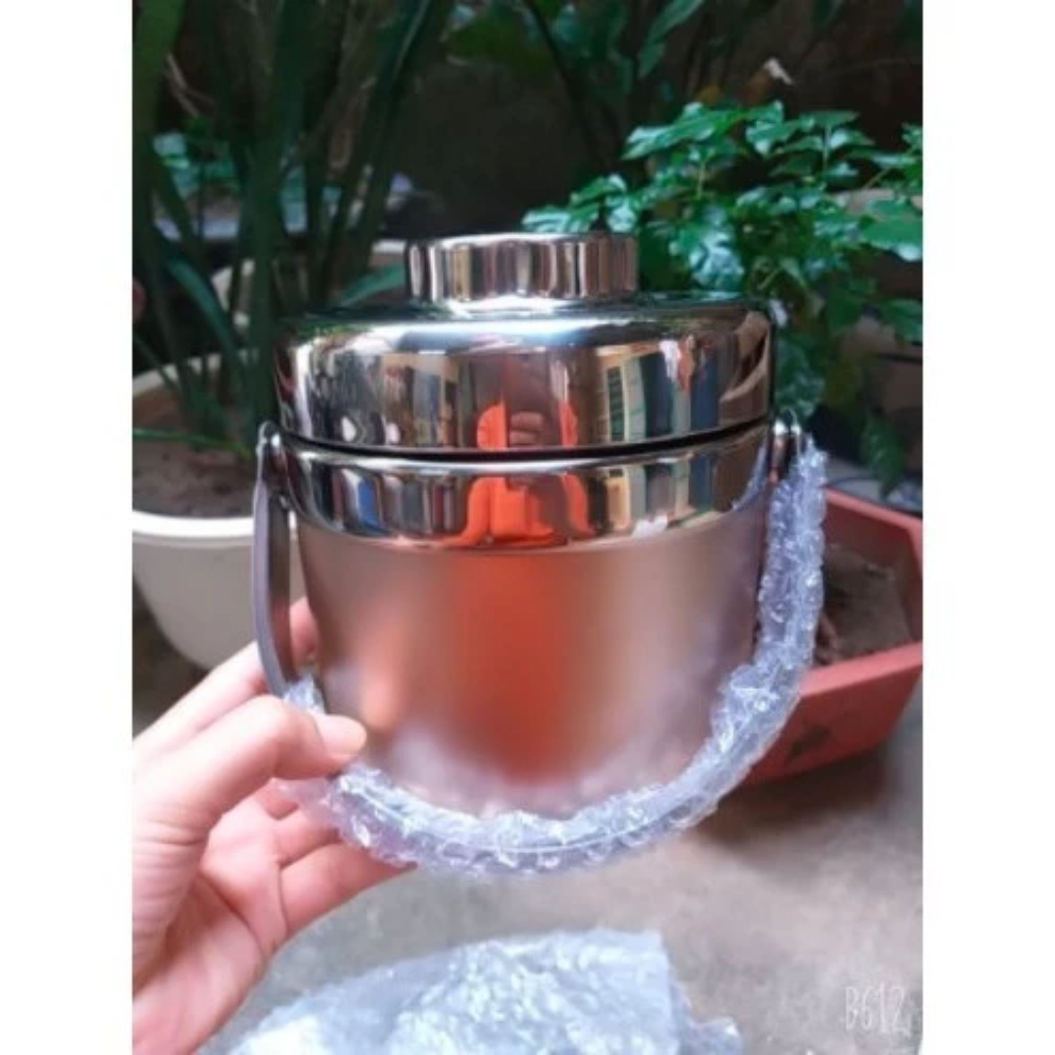 Hộp đựng cơm giữ nhiệt inox dung tích 1,5 lít thiết kế 2 tầng (hàng dày và nặng) Cặp lồng giữ nhiệt inox
