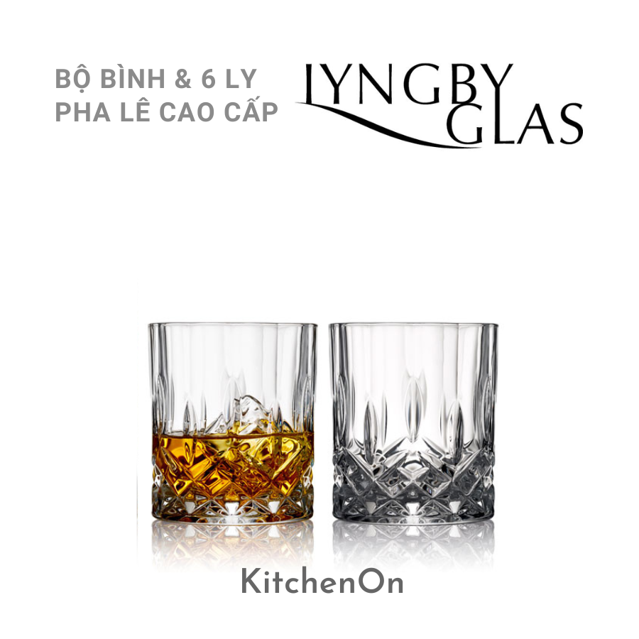 Bộ bình và 2 ly uống whisky