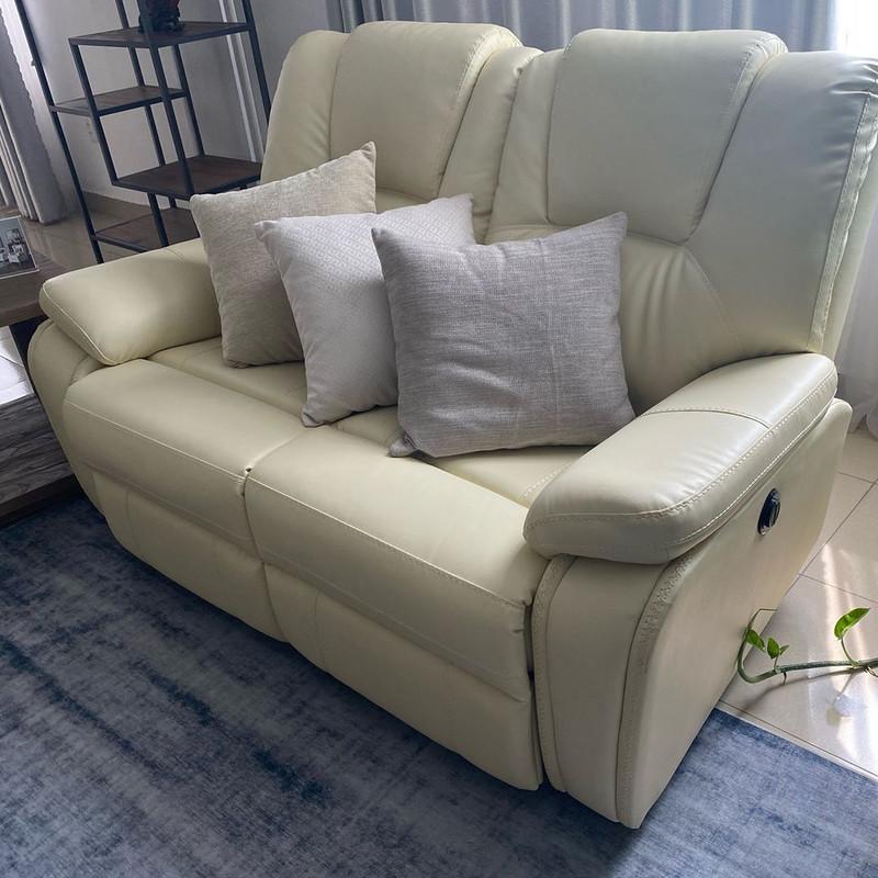 Ghế sofa đôi ngã lưng thư giãn sang trọng SMLIFE Jonathan 2C | D157 x R96 x C99cm | nâng hạ lưng ghế