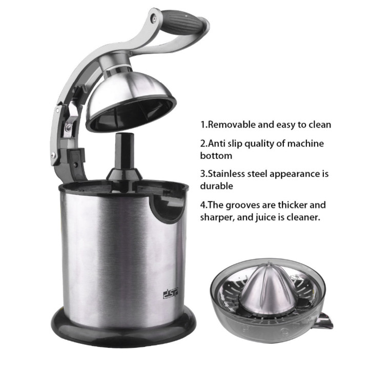 Máy vắt cam cao cấp DSP Công suất 130W, Dung tích 1000ml, trọng lượng 3kg, Chất liệu Inox 304 - Hàng nhập khẩu