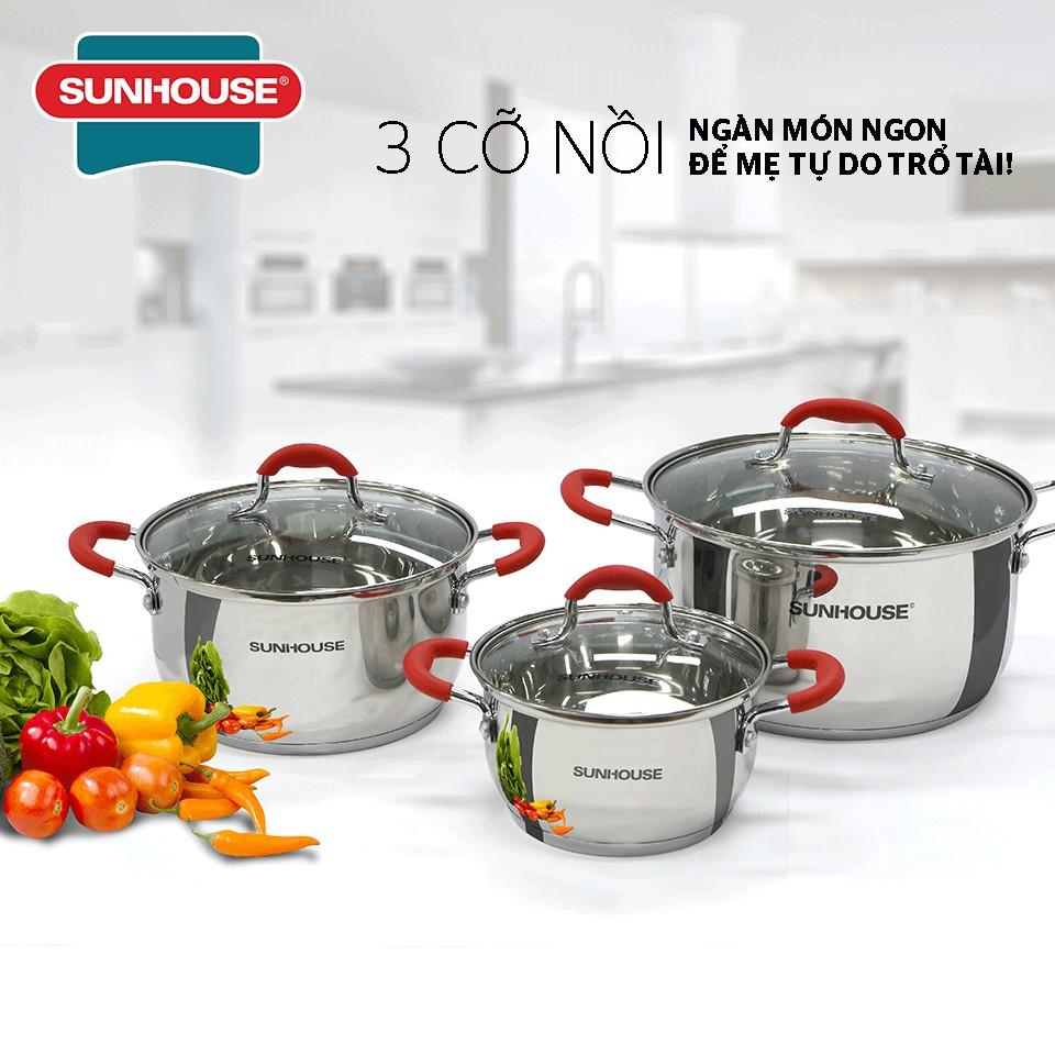 Bộ nồi inox 5 đáy SUNHOUSE SHG2503MSD