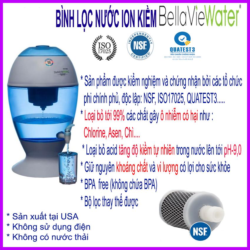 Máy Lọc Nước ion Kiềm Để Bàn Không Dùng Điện - Sản Xuất Tại Hoa Kỳ