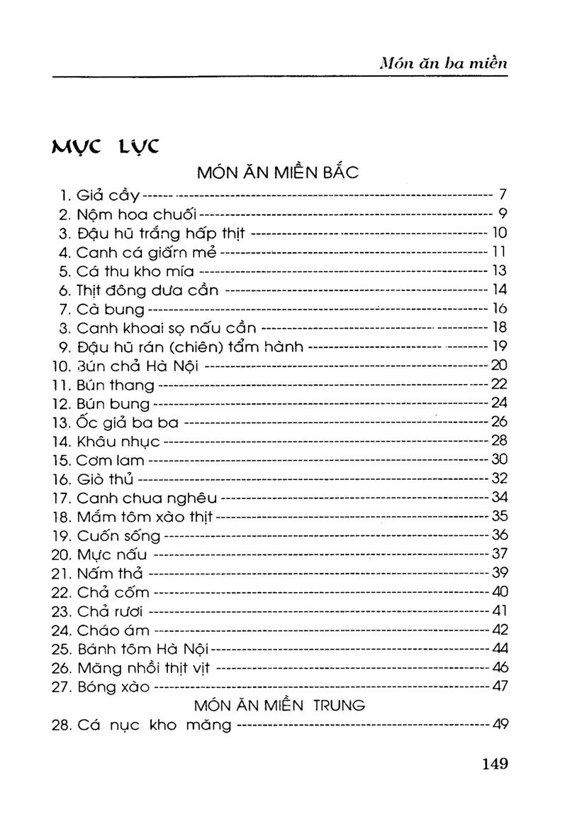 Món Ăn Ba Miền