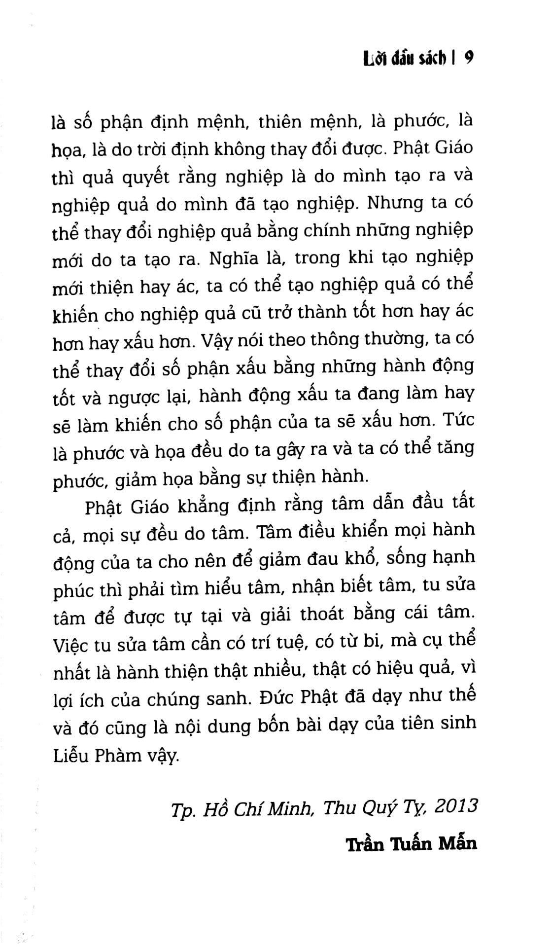 Liễu Phàm Tứ Huấn - Tích Tập Phúc Đức, Cải Tạo Vận Mênh (Tái Bản 2022)