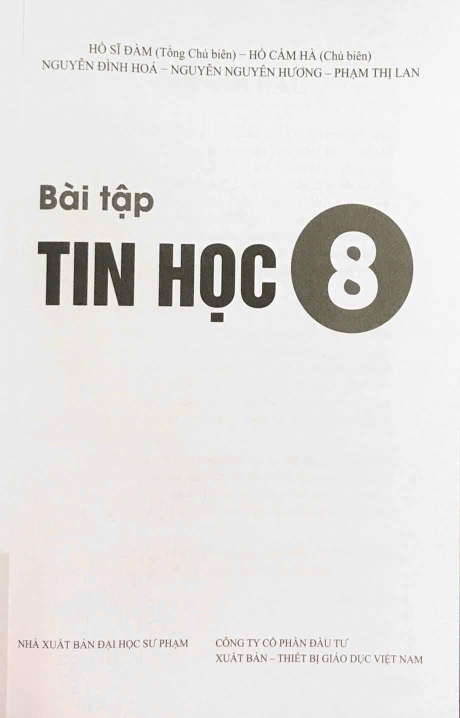 Bài Tập Tin Học 8 (Cánh Diều) (Chuẩn)