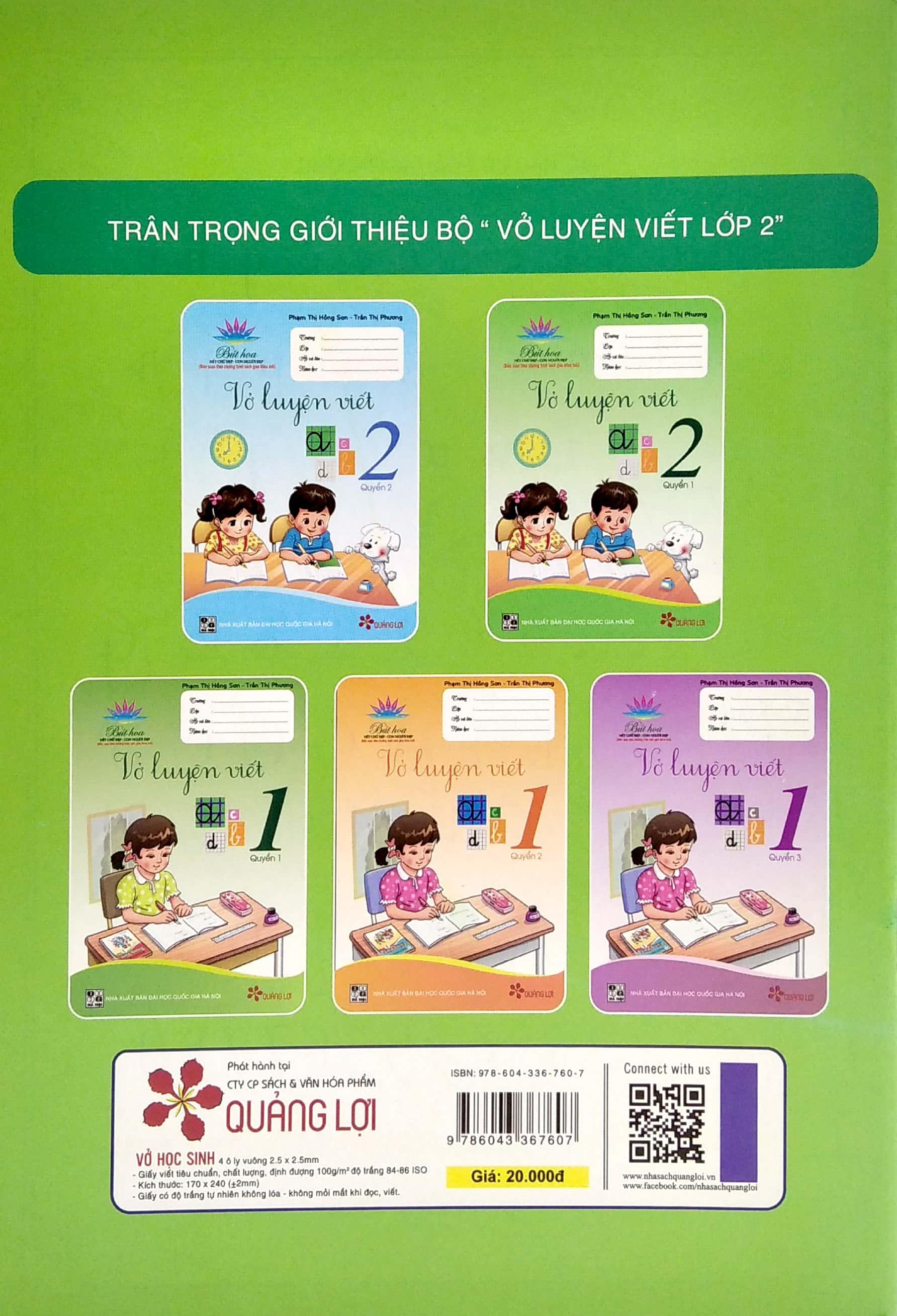 Biên Soạn Theo Chương Trình Sách Giáo Khoa Mới - Vở Luyện Viết 2 - Quyển 1