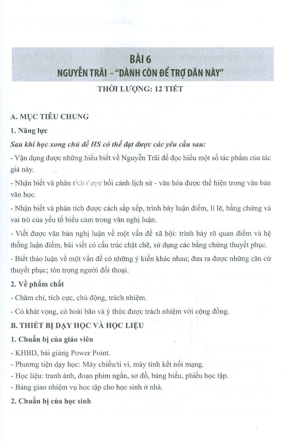 Kế Hoạch Bài Dạy Ngữ Văn 10 Bộ Kết Nối Tri Thức Với Cuộc Sống - Tập 2