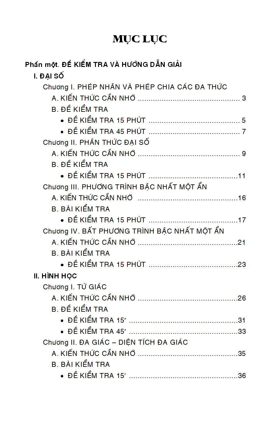 100 Đề Kiểm Tra Toán 8