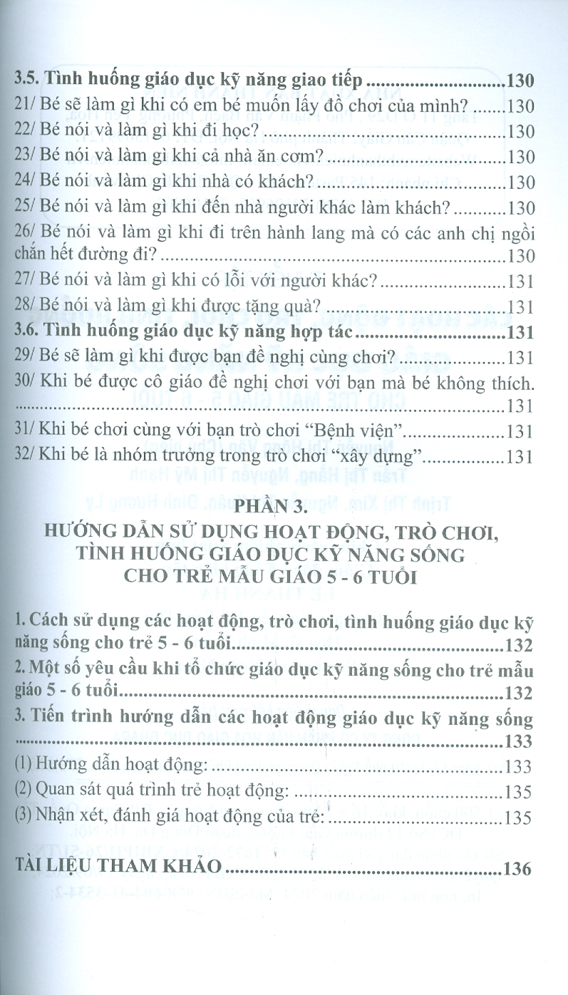 Tuyển Tập Các Hoạt Động Giáo Dục Kỹ Năng Sống Cho Trẻ Mẫu Giáo 5-6 Tuổi