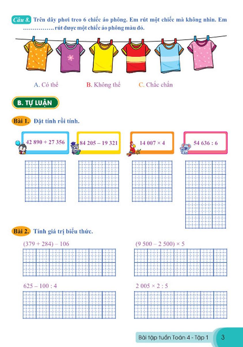 Bài Tập Tuần Toán 4 - Tập 1 (Cánh Diều)