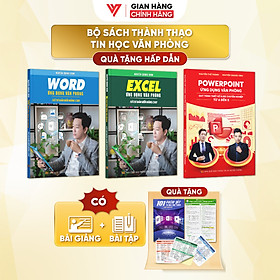Combo 3 Sách Excel - Word - PowerPoint Ứng Dụng Văn Phòng Có Kèm Khoá Học Online ĐÀO TẠO TIN HỌC