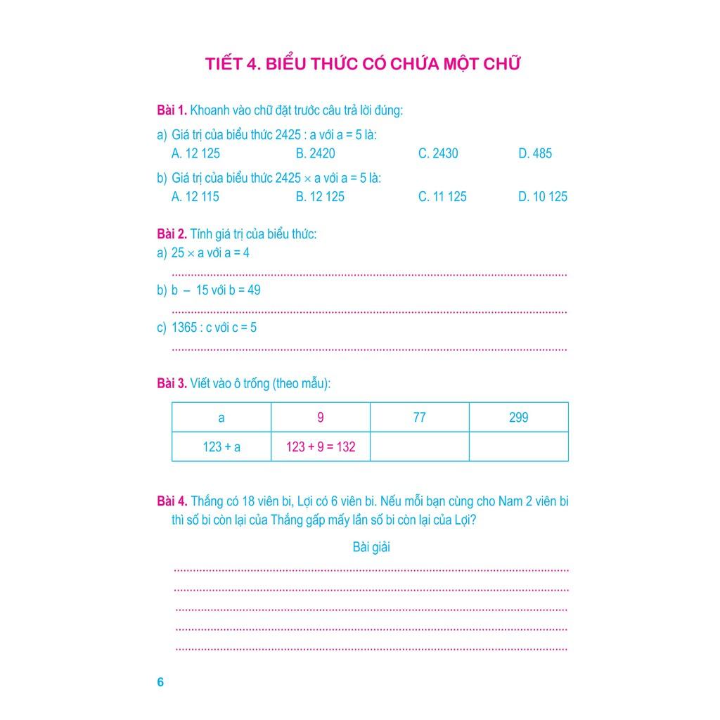 Vở Bài Tập Toán Nâng Cao Lớp 4 Quyển 1 - Bản Quyền