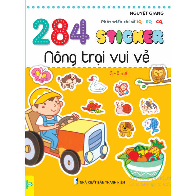 Sách Combo 5 cuốn Sticker phát triển chỉ số thông minh IQ-EQ-CQ dành cho bé từ 3-6 tuổi -Ndbooks