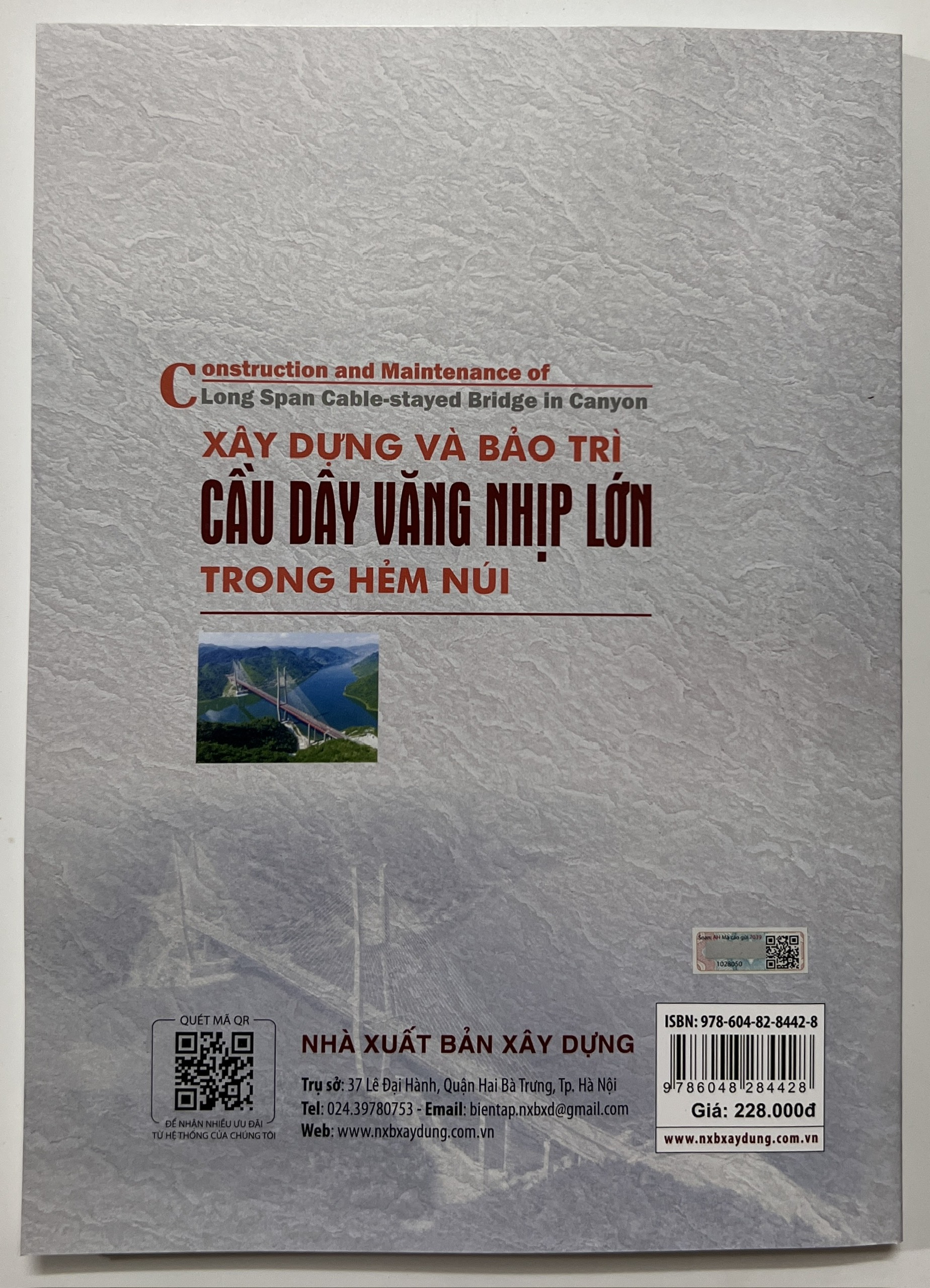 Sách - Xây Dựng Và Bảo Trì Cầu Dây Văng Nhịp Lớn Trong Hảm Núi (Tập 2)