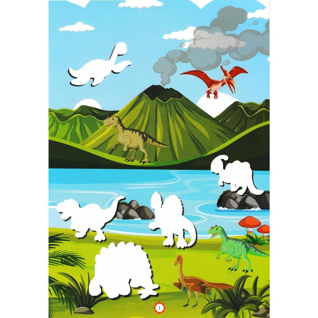 Sách - Bóc Dán Decal Thông Minh Sticker - Thế Giới Khủng Long - Hồng Ân
