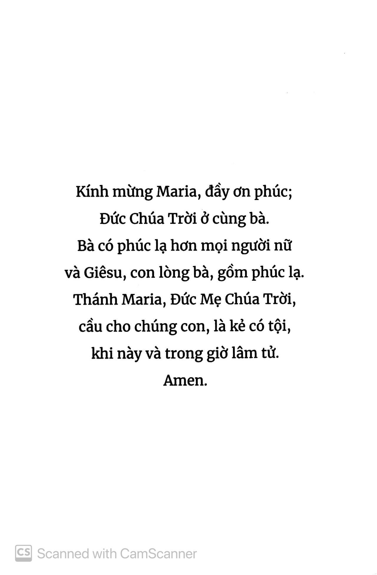 Kinh Kính Mừng - Một Suy Tư Mới Của Đức Giáo Hoàng Phanxicô