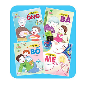 Combo Thơ gia đình yêu thương : Ông bà bố mẹ ( Đại Mai ) + Tặng tẩy chì mặt cười xinh xắn