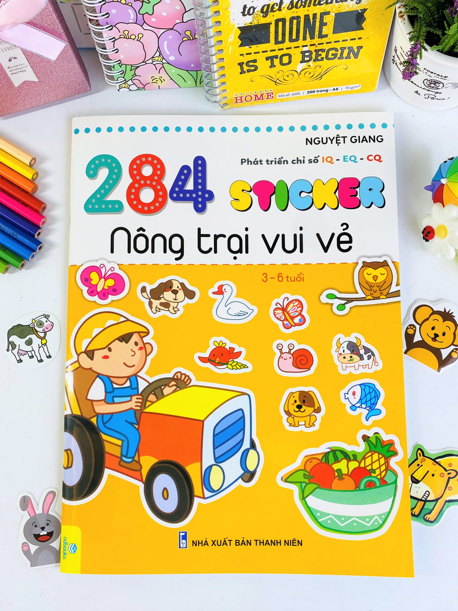 Sách Combo 5 cuốn Sticker phát triển chỉ số thông minh IQ-EQ-CQ dành cho bé từ 3-6 tuổi -Ndbooks