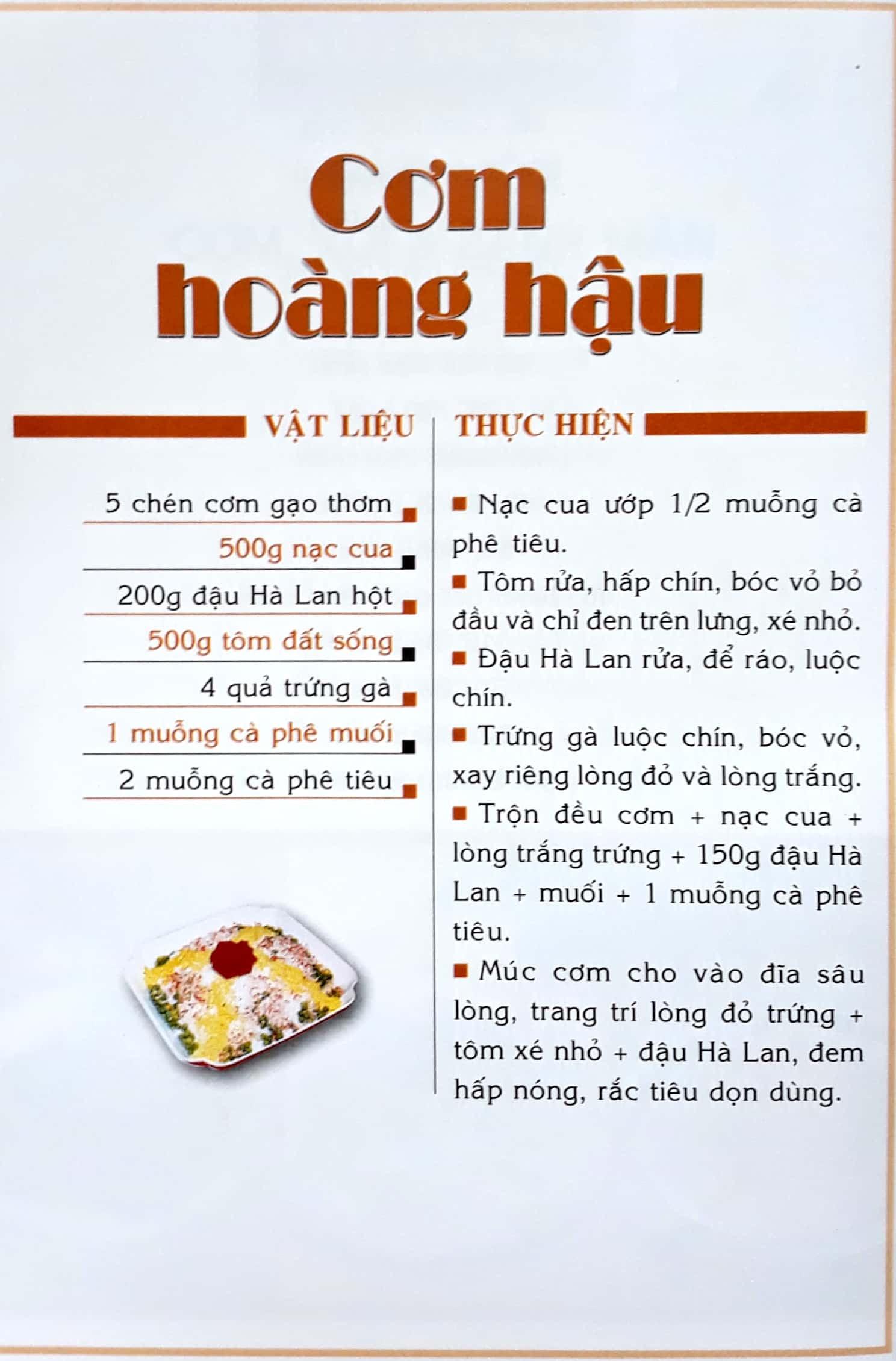 Các Món Cơm, Xôi Và Bánh Mặn