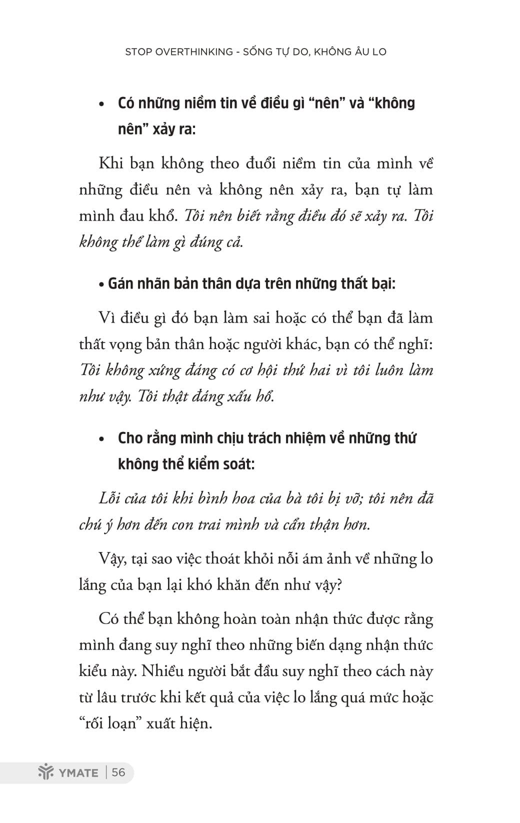 Sách Stop Overthinking - Sống Tự Do, Không Âu Lo - 7 Bước Loại Bỏ Suy Nghĩ Tiêu Cực Và Bắt Đầu Suy Nghĩ Tích Cực