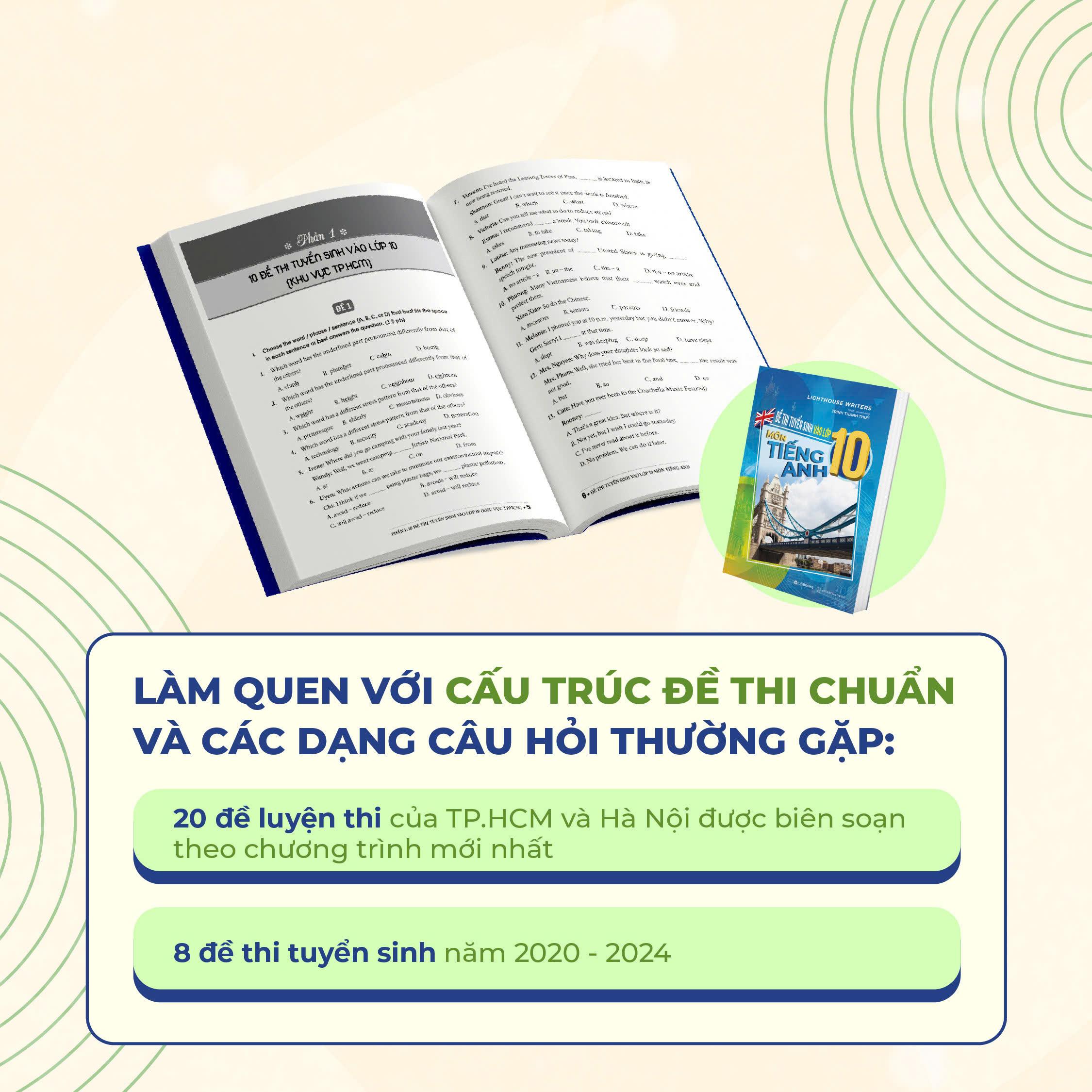 Đề Thi Tuyển Sinh Vào Lớp 10 - Môn Tiếng Anh - Bản Quyền
