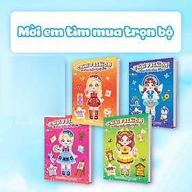 Combo 04 Cuốn Chibi Fashion Công Chúa (100+ Sticker Dễ Thương) Sách Bóng Dán Sticker Cho Bé Gái