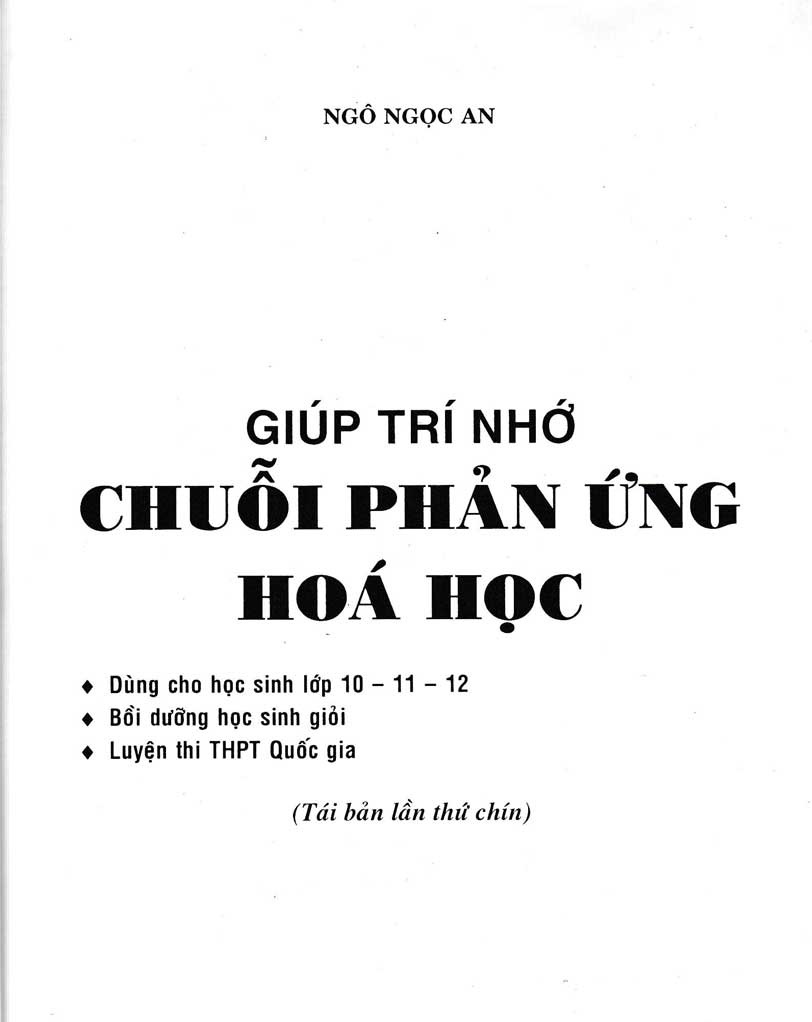 Giúp Trí Nhớ Chuỗi Phản Ứng Hóa Học (Tái Bản)
