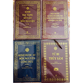 Sách - Combo Kinh Địa Tạng, Kinh Vô Lượng Thọ, Kinh Dược Sư, Kinh Từ Bi Thuỷ Sám - Bìa cứng khổ 16x24cm