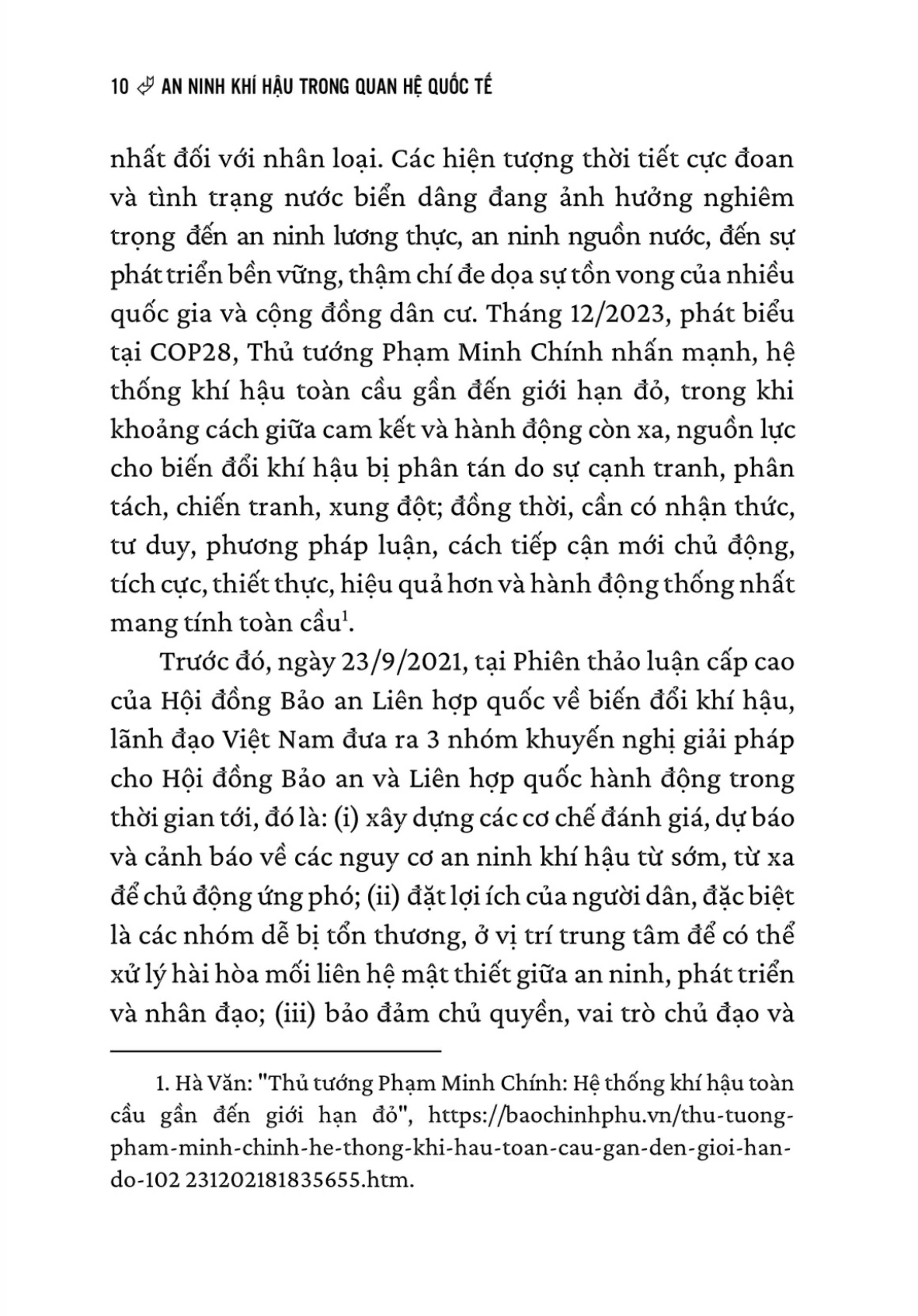An ninh khí hậu trong quan hệ quốc tế ( sách chuyên khảo)