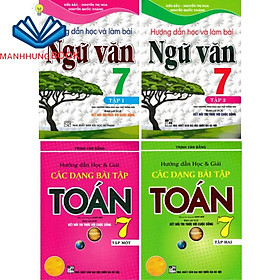 SÁCH - combo hướng dẫn học & giải các dạng bài tập toán 7 + hướng dẫn học và làm bàingữvăn7 bám sát sgk kết nốibộ 4 cuốn