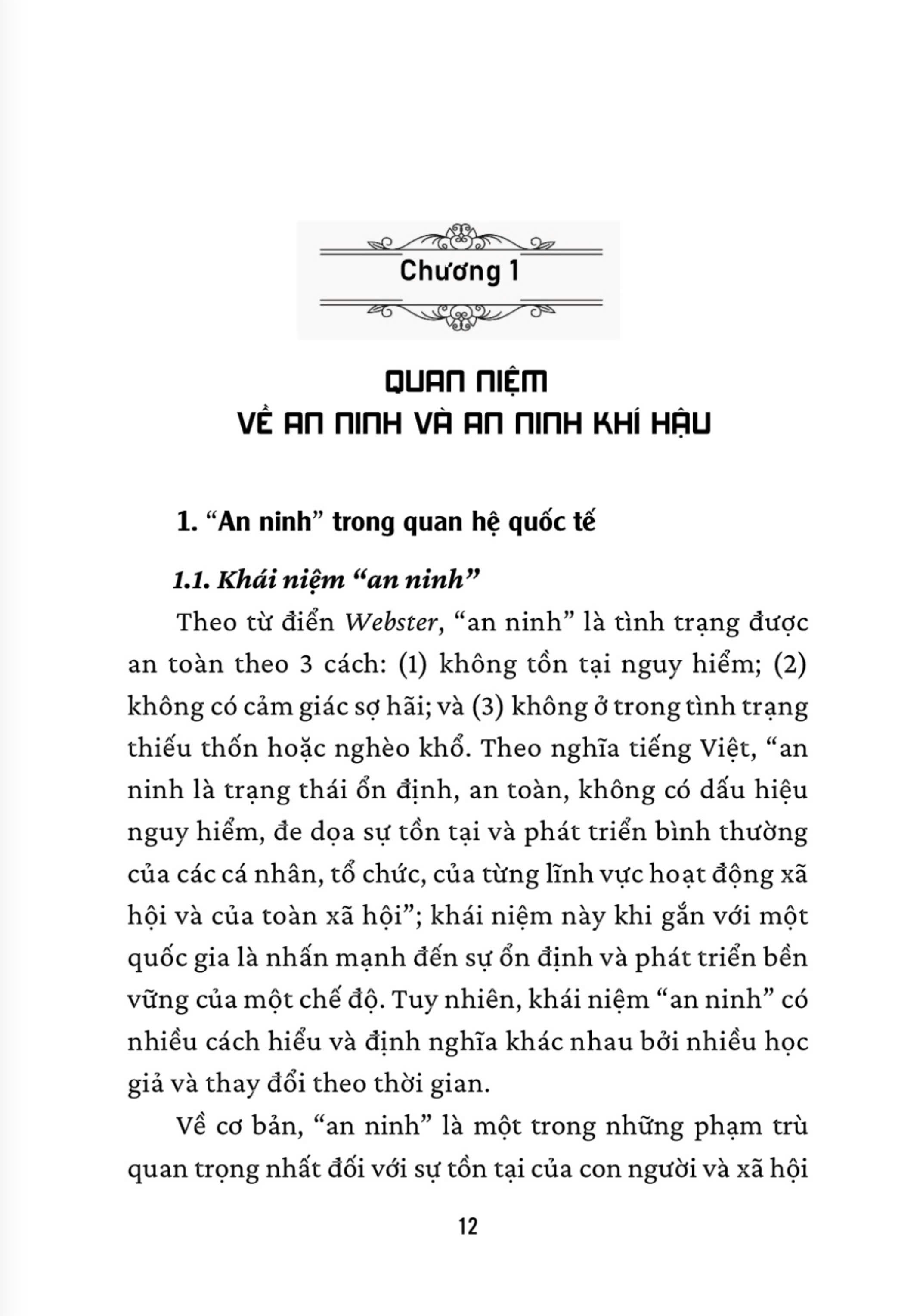 An ninh khí hậu trong quan hệ quốc tế ( sách chuyên khảo)