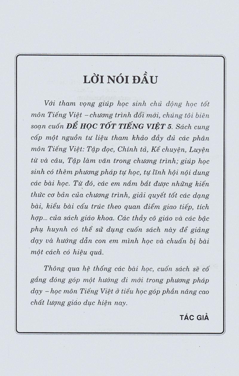 Học Tốt Tiếng Việt Lớp 5 (Tập 2)