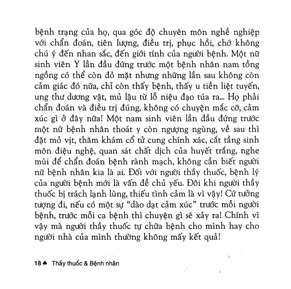 Thầy Thuốc Và Bệnh Nhân (Tái Bản 2019)