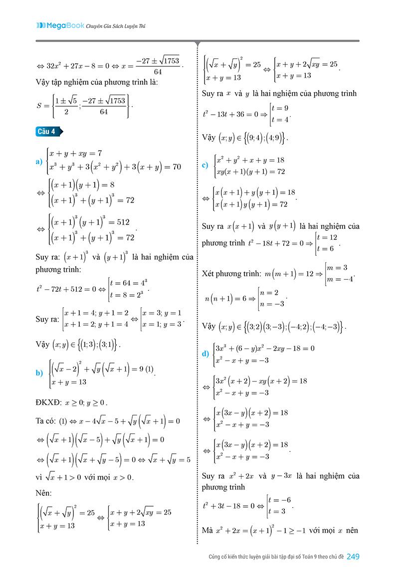 Củng Cố Kiến Thức Luyện Giải Bài Tập Đại Số Toán 9 (Theo Chủ Đề)
