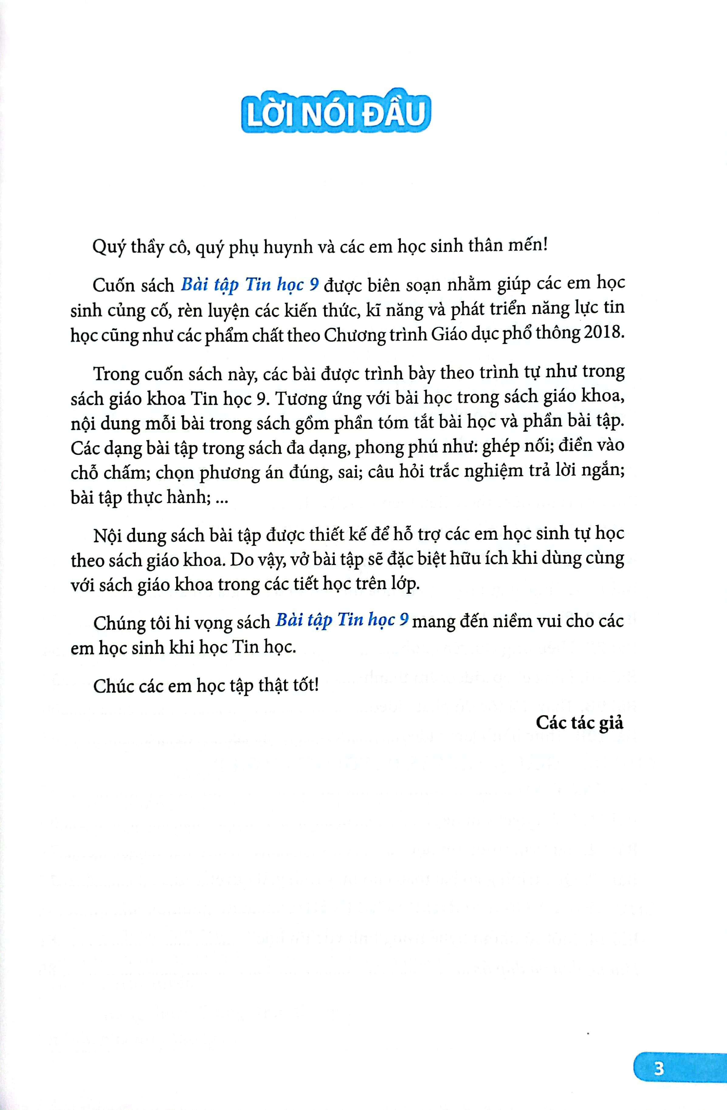 Bài Tập Tin Học 9 (Chân Trời) (Chuẩn)