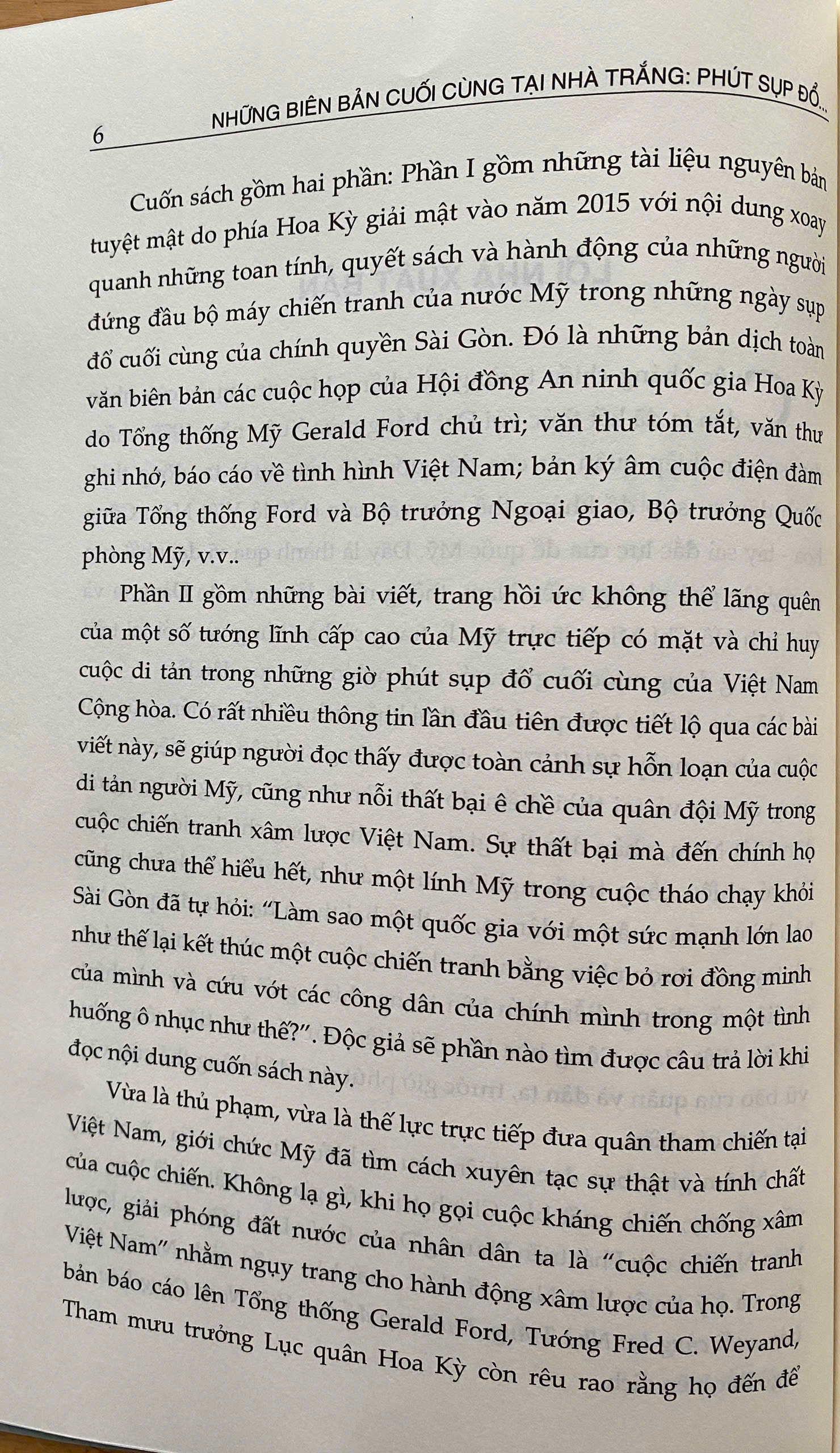 Những Biên Bản Cuối Cùng Tại Nhà Trắng: Phút Sụp Đổ Của Việt Nam Cộng Hoà ( Xuất bản lần thứ ba )