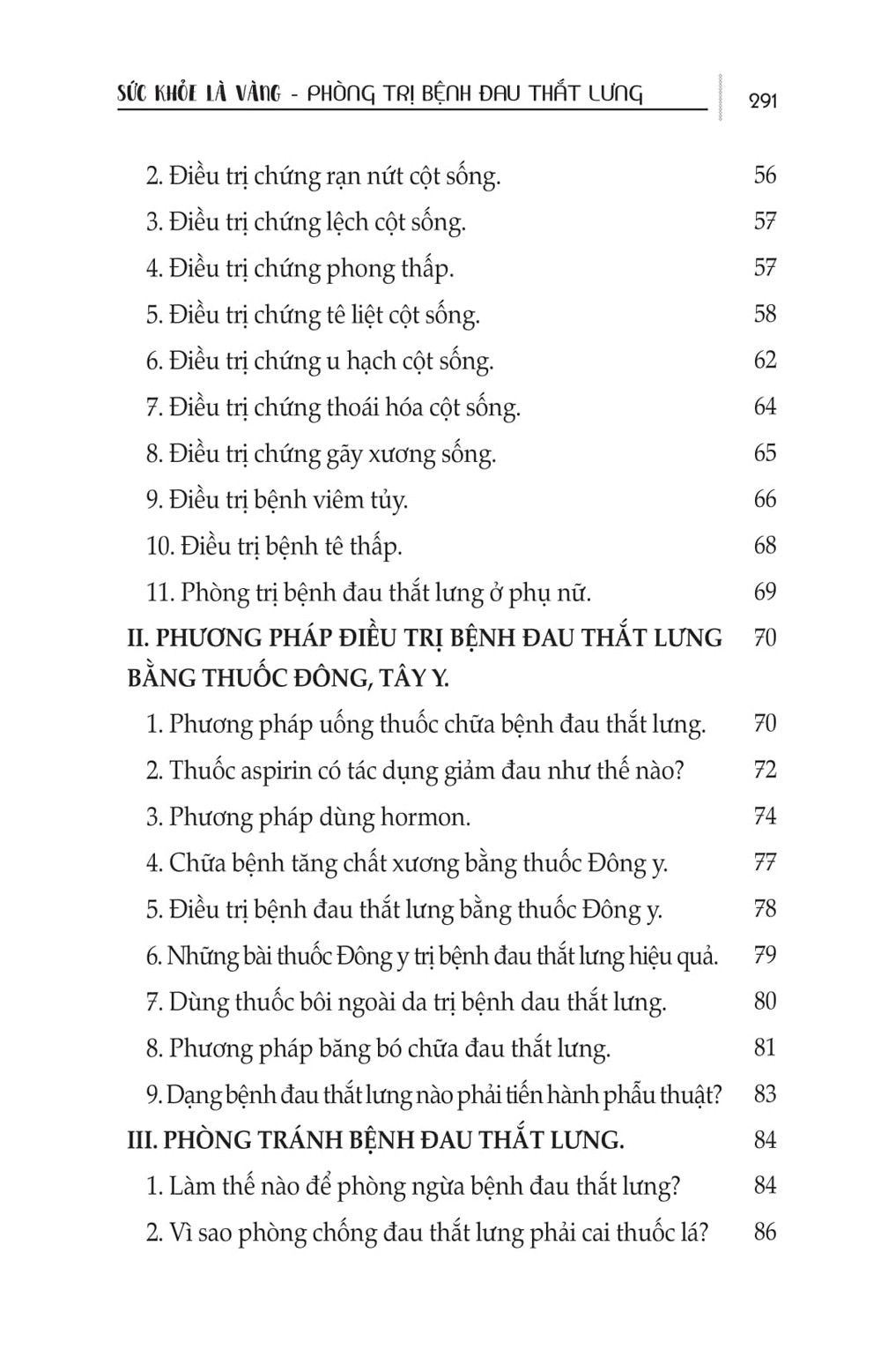 Sức Khỏe Là Vàng - Phòng Trị Bệnh Đau Thắt Lưng