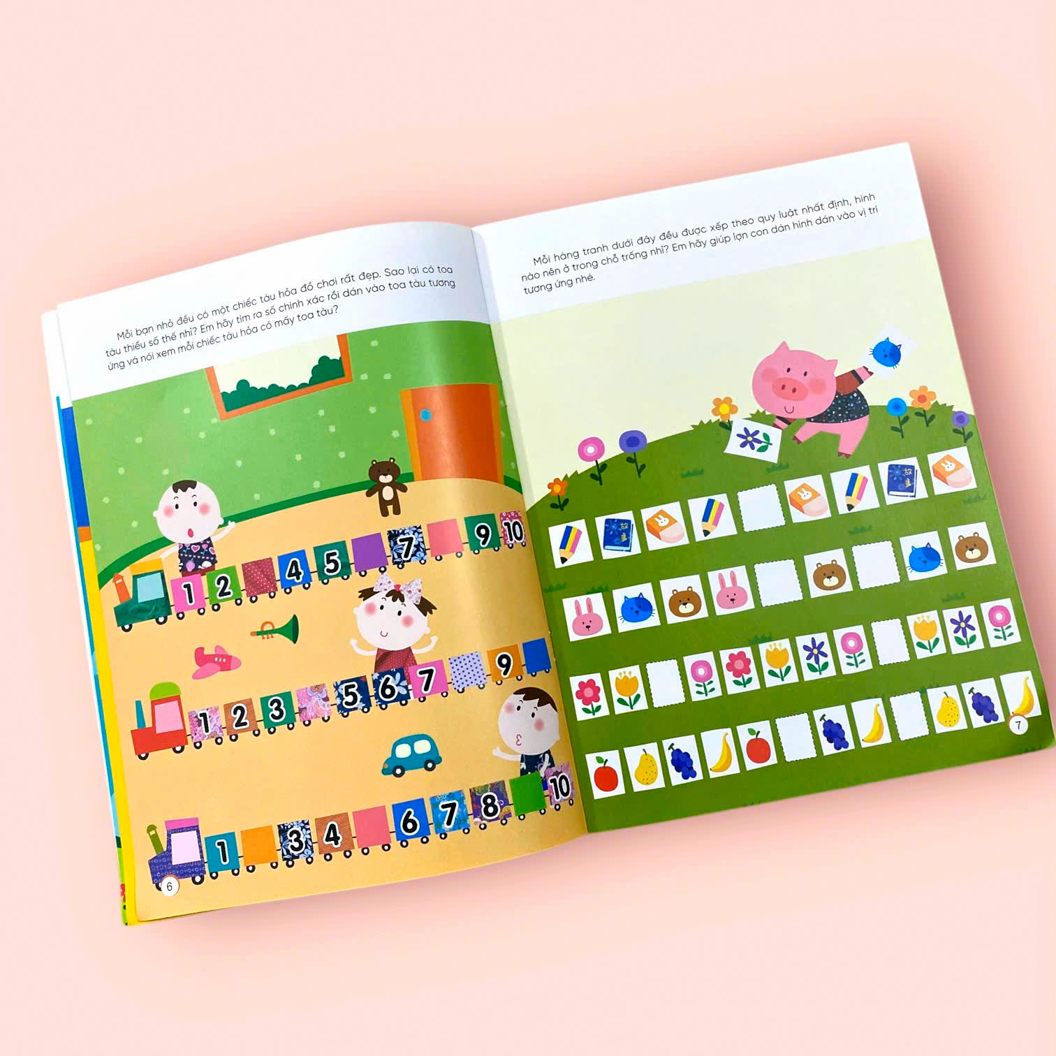 Sách cho bé - Sticker Thần Kỳ Phát Triển Chỉ Số IQ - Thông Minh - Dành cho trẻ 3-5 tuổi - Hình dán 3D càng dán càng vui