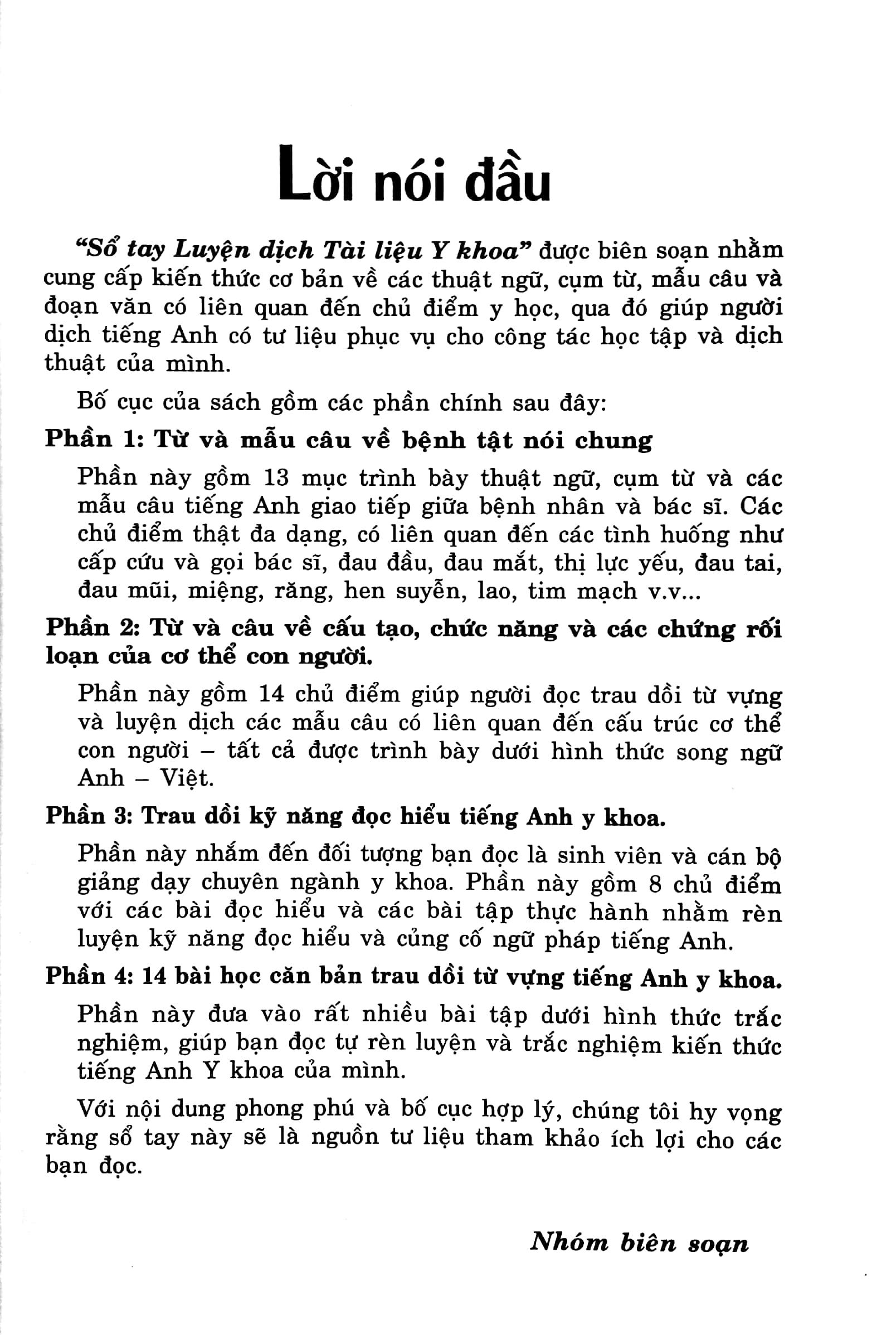 Sổ Tay Luyện Dịch Tài Liệu Y Khoa (Anh - Việt)