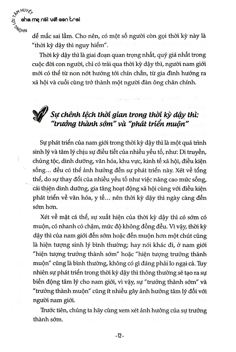 Những Lời Tâm Huyết Cha Mẹ Nói Với Con Trai