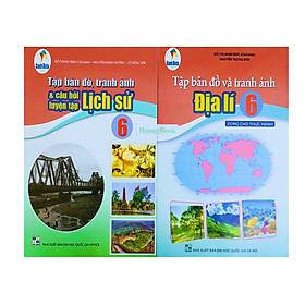 Sách - Combo Tập bả.n đ.ồ, tranh ảnh & câu hỏi luyện tập Lịch sử và địa lý 6 (Cánh diều) (BT)