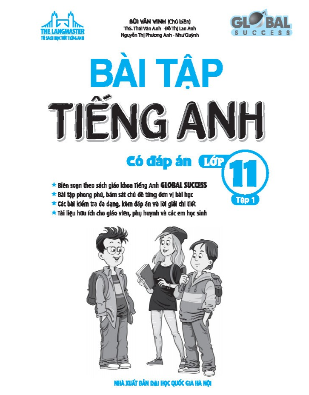 sách - GLOBAL SUCCESS - Bài tập tiếng anh lớp 11 Tập 1 (có đáp án)