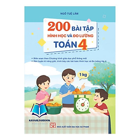 Sách - 200 Bài tập hình học và đo lường Toán 4