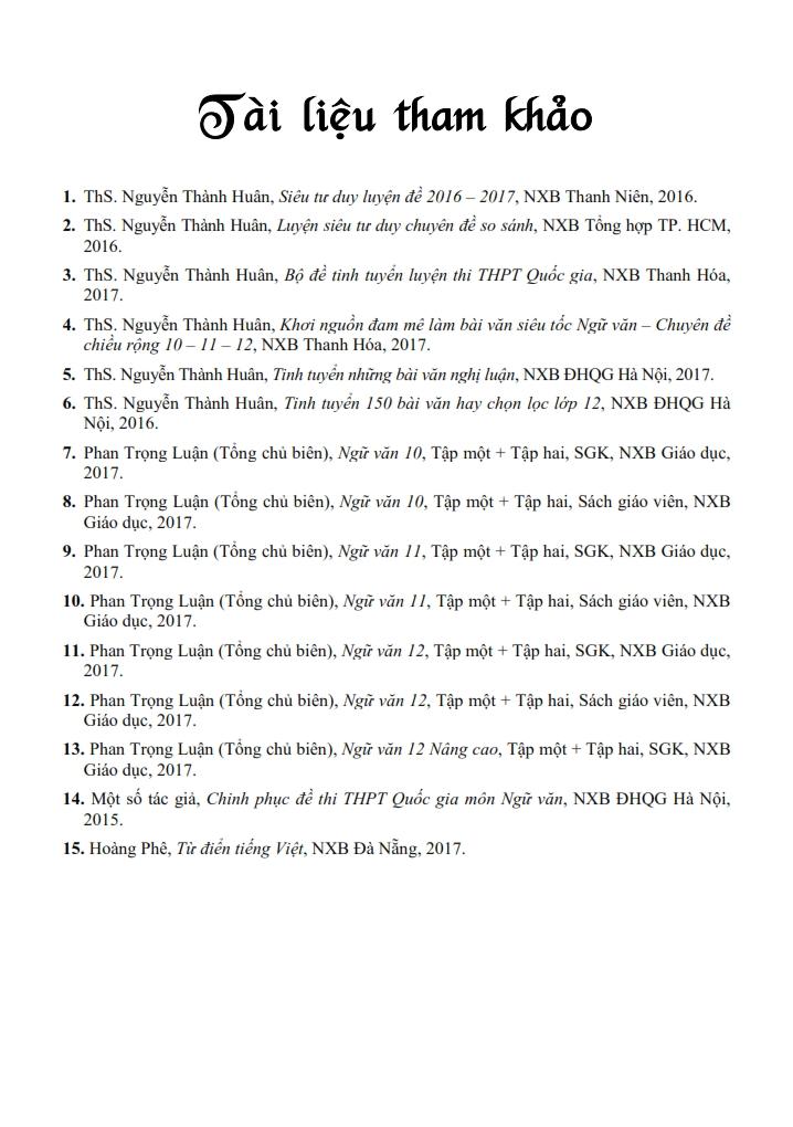 Chiến Thắng Kì Thi THPT Quốc Gia 2018 Môn Ngữ Văn