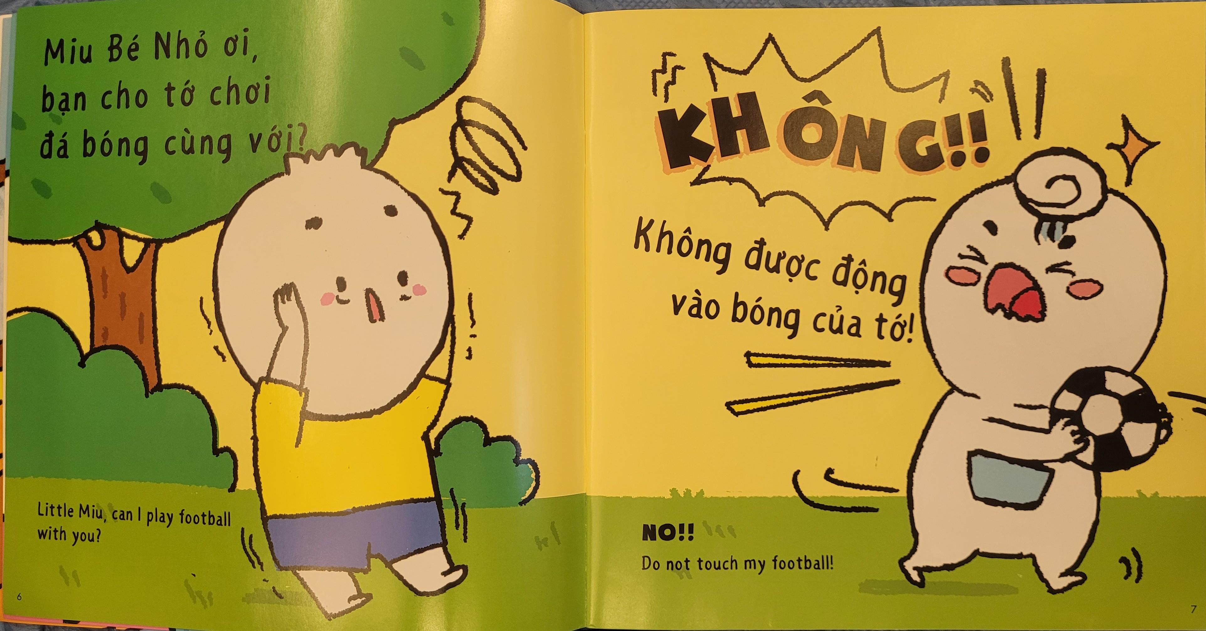 Sách Ehon Miu Bé Nhỏ Phần 2 Song Ngữ - Đừng Ích Kỷ Nhé