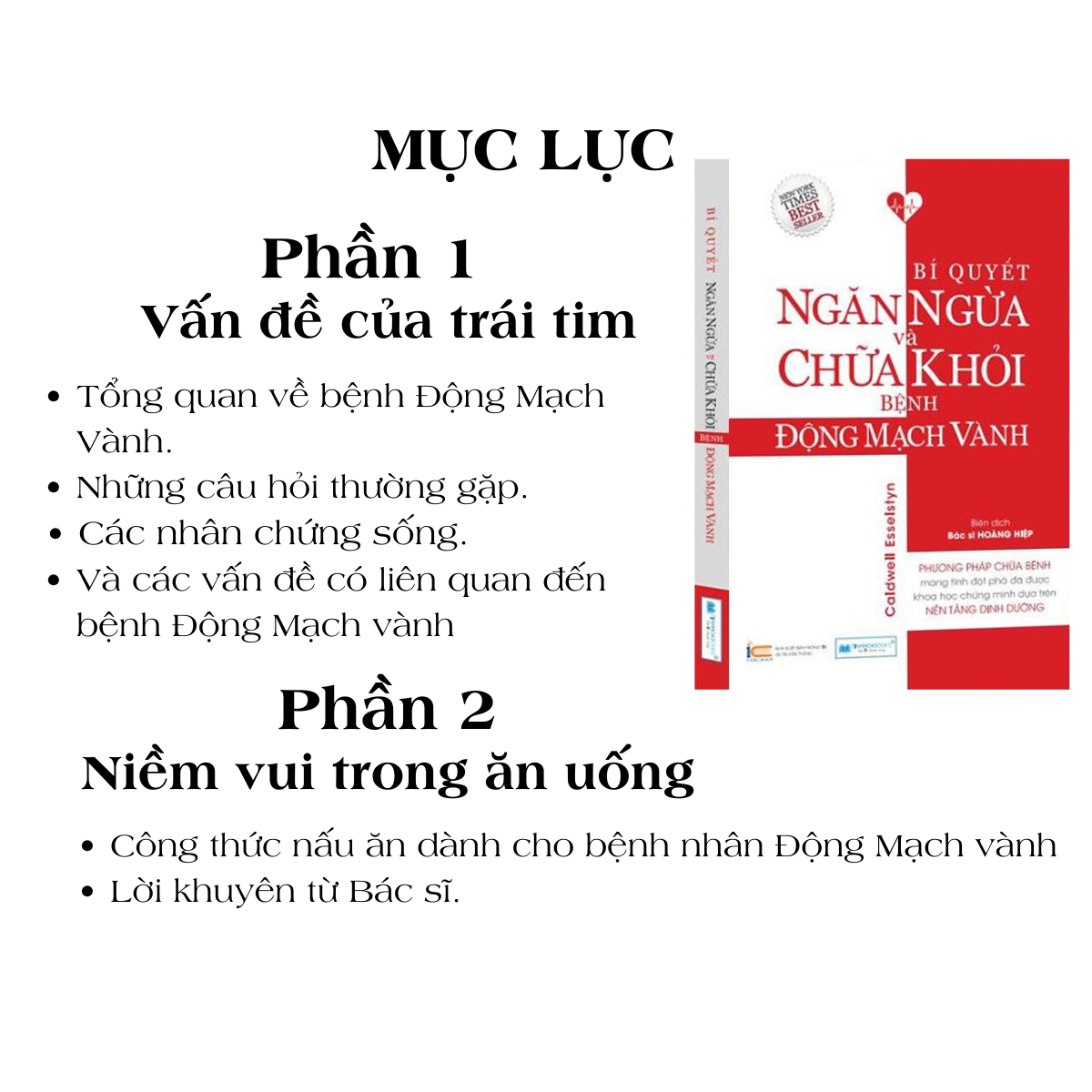 Sách Bí quyết ngăn ngừa và chữa khỏi bệnh Động Mạch Vành